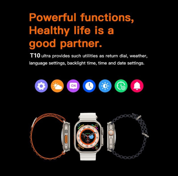 T10 Ultra Smartwatch 2.09inch HD Big Screen Magnetic Wireless Charging Wacth 8 49mm Smart Watch Bluetooth Call Sleep Monitor Men Women Watch...