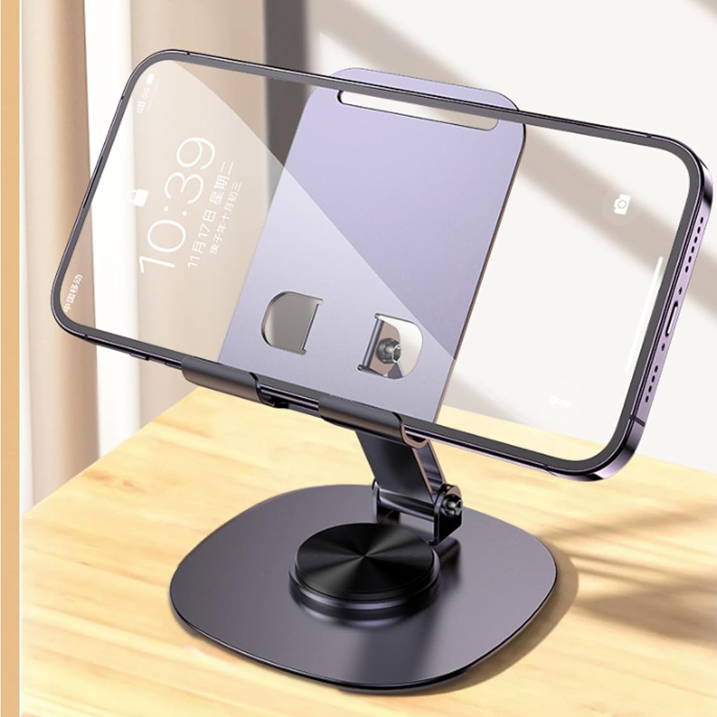 Foldable Adjustable Universal Mobile Stand for Phones and Tablets, Flexible Holder with Adjustable Height, Anti-Slip, Anti-Scratch Design, Compact and Portable for Study and Office Use