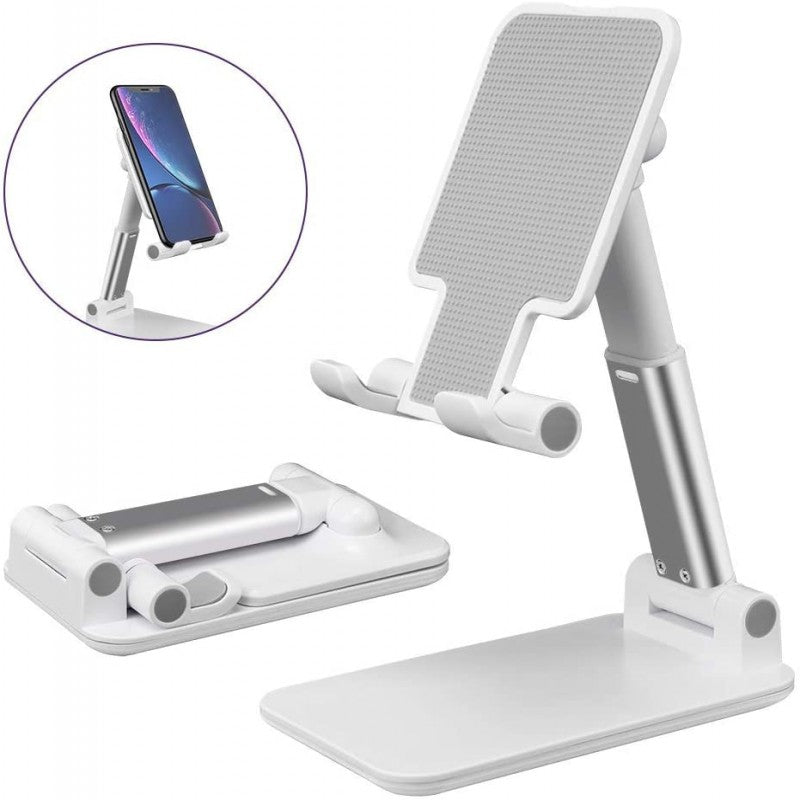 Foldable Adjustable Universal Mobile Stand for Phones and Tablets, Flexible Holder with Adjustable Height, Anti-Slip, Anti-Scratch Design, Compact and Portable for Study and Office Use