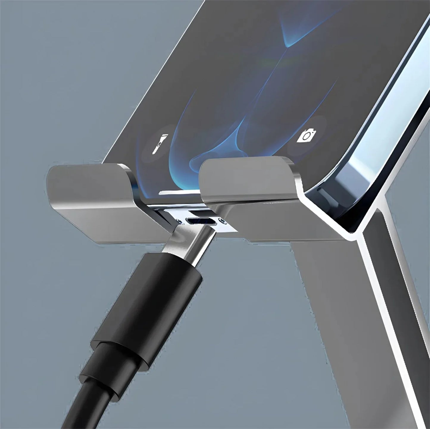 Foldable Adjustable Universal Mobile Stand for Phones and Tablets, Flexible Holder with Adjustable Height, Anti-Slip, Anti-Scratch Design, Compact and Portable for Study and Office Use