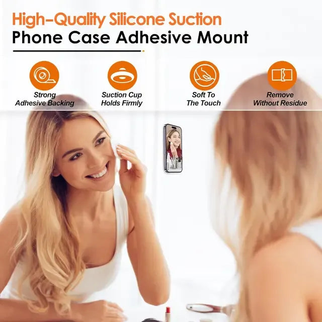 Adhesive silicon phone suction holder pads mobile phone back cover suction popet holders anti-slip single sided wall mounted phone suction cup holders...