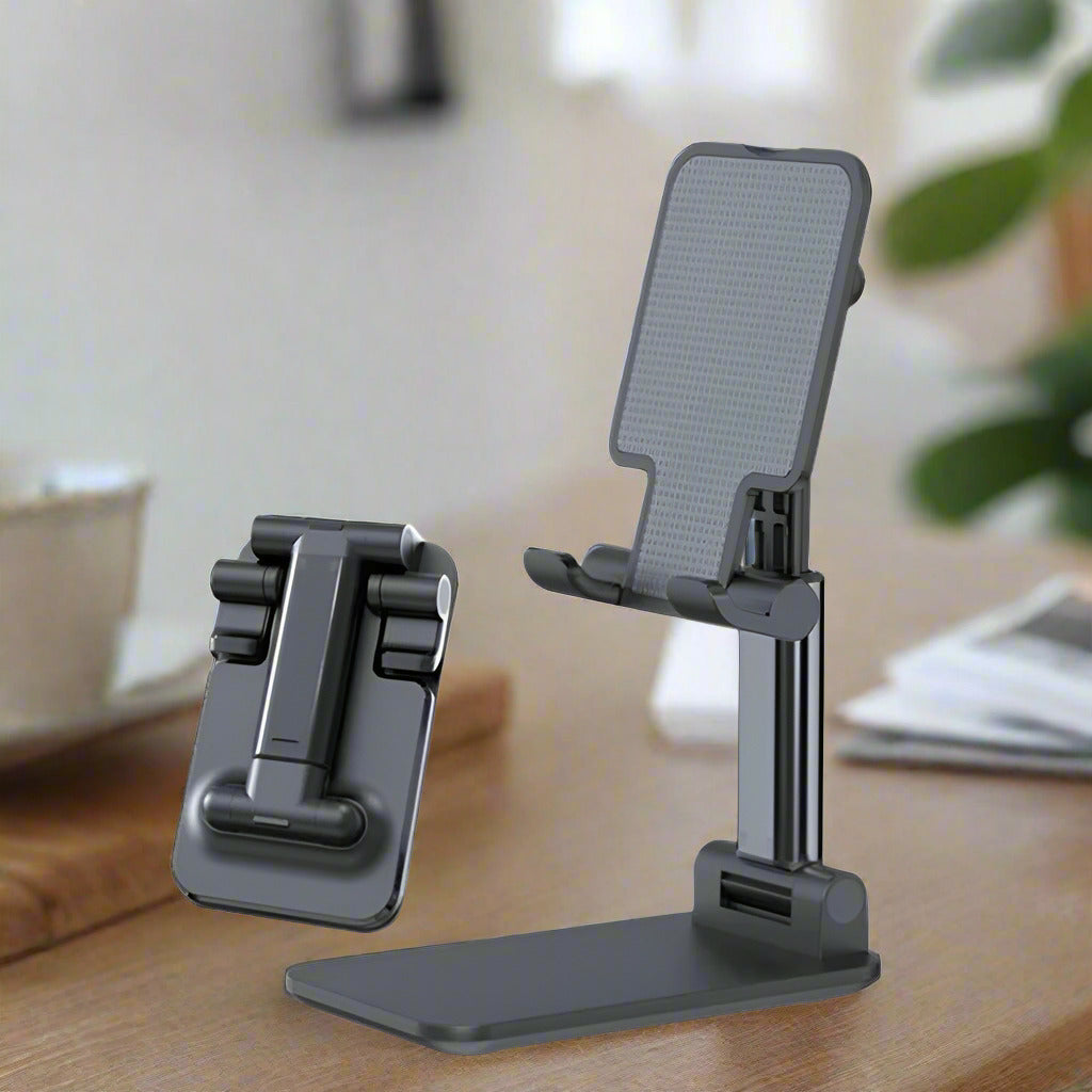 Foldable Adjustable Universal Mobile Stand for Phones and Tablets, Flexible Holder with Adjustable Height, Anti-Slip, Anti-Scratch Design, Compact and Portable for Study and Office Use