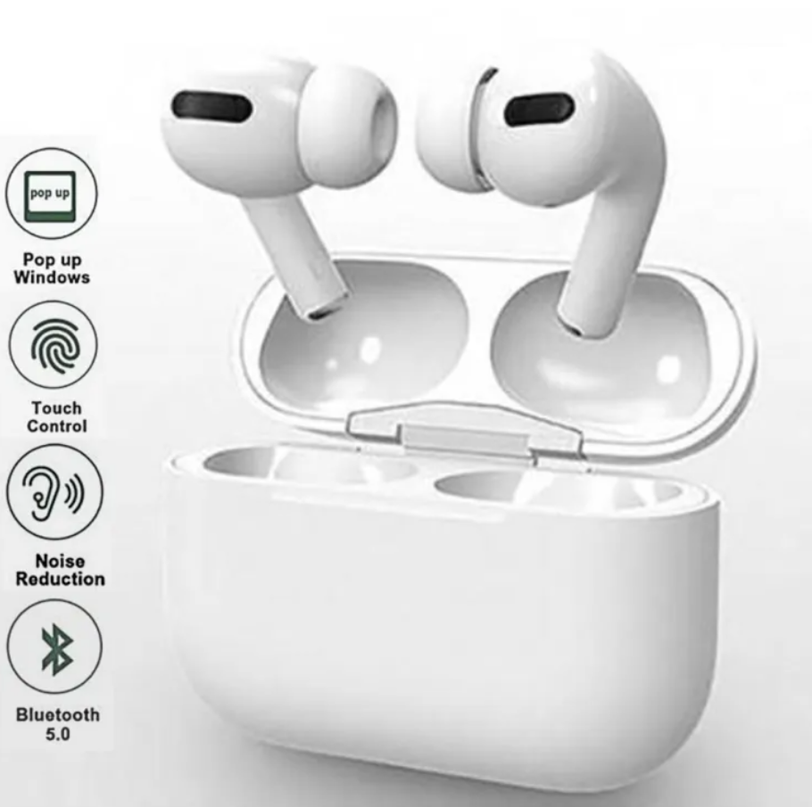 M10 and i12 TWS Wireless Bluetooth Earbuds V5.0 with Touch Sensor and Built-in Mic, True Stereo, 10m Transmission, Charging Case, Sports Headset for All Bluetooth Devices - Black